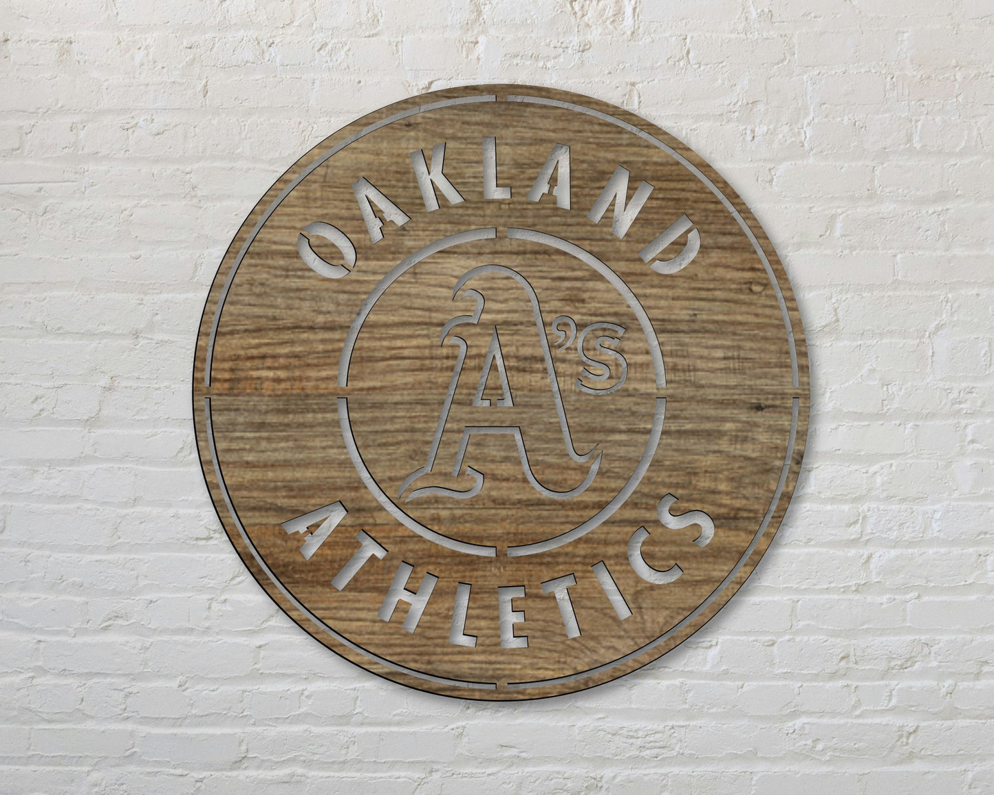 Oakland Athletics Badge Shield Laser Cut files svg dxf ai png jpg pdf eps