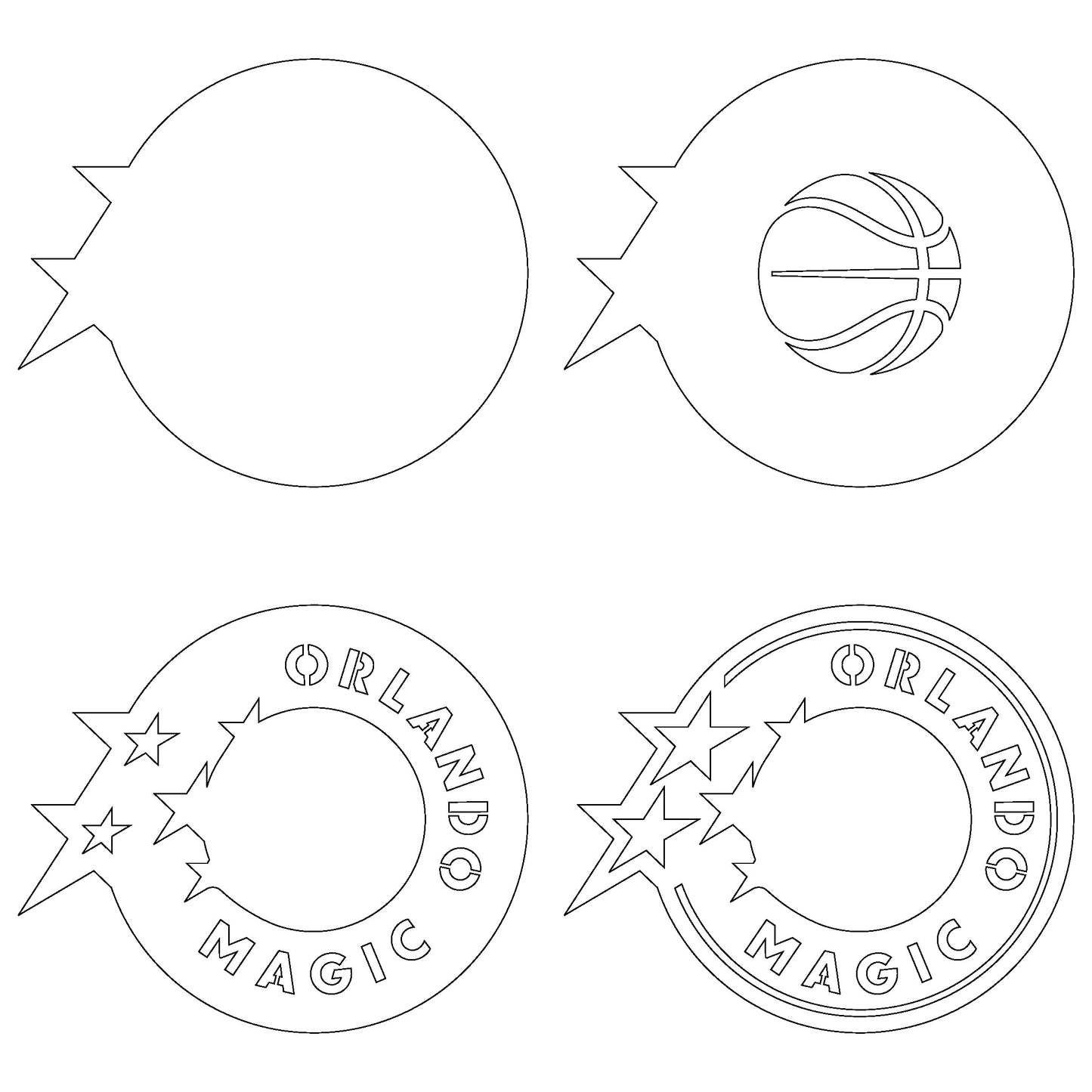 Orlando Magic NBA Teams Design Logo Multi Layer Laser Cut files svg dxf ai png