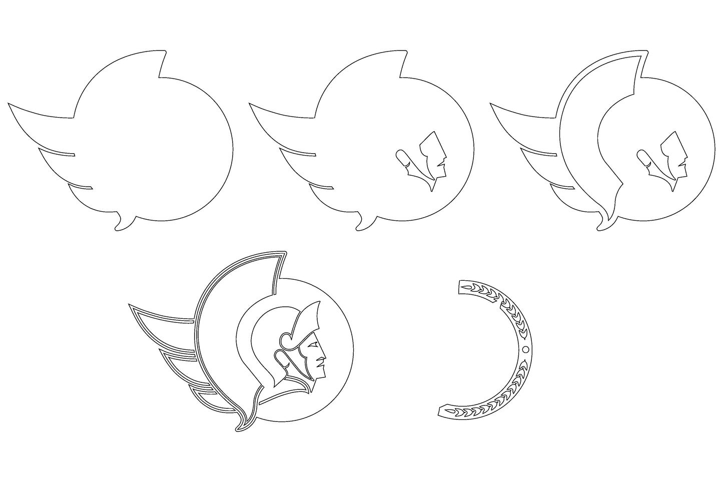 Ottawa Senators Multi Layer Laser Cut files svg dxf ai png