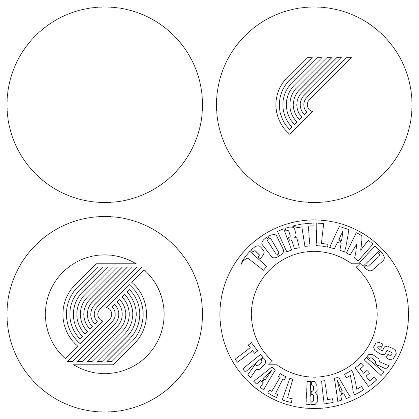 Portland Trail Blazers NBA Teams Design Logo Multi Layer Laser Cut files svg dxf ai png