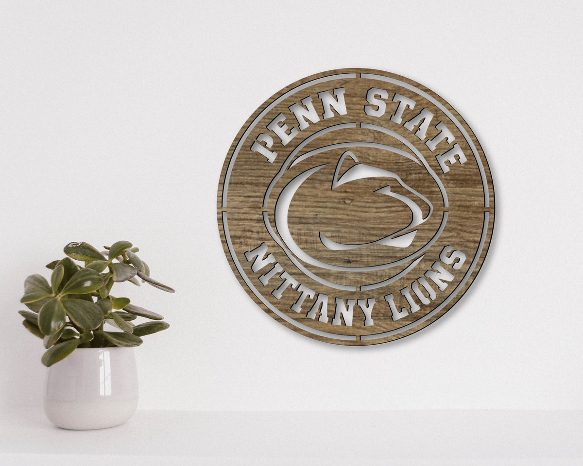 Penn State Nittany Lions NCAA Football Team Badge Shield Laser Cut files svg dxf ai eps png jpg pdf