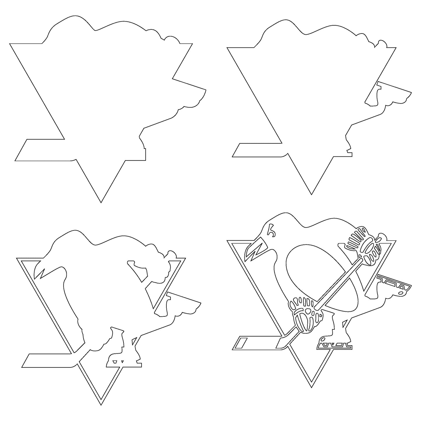 Pittsburgh Penguins Layered Laser Cut files