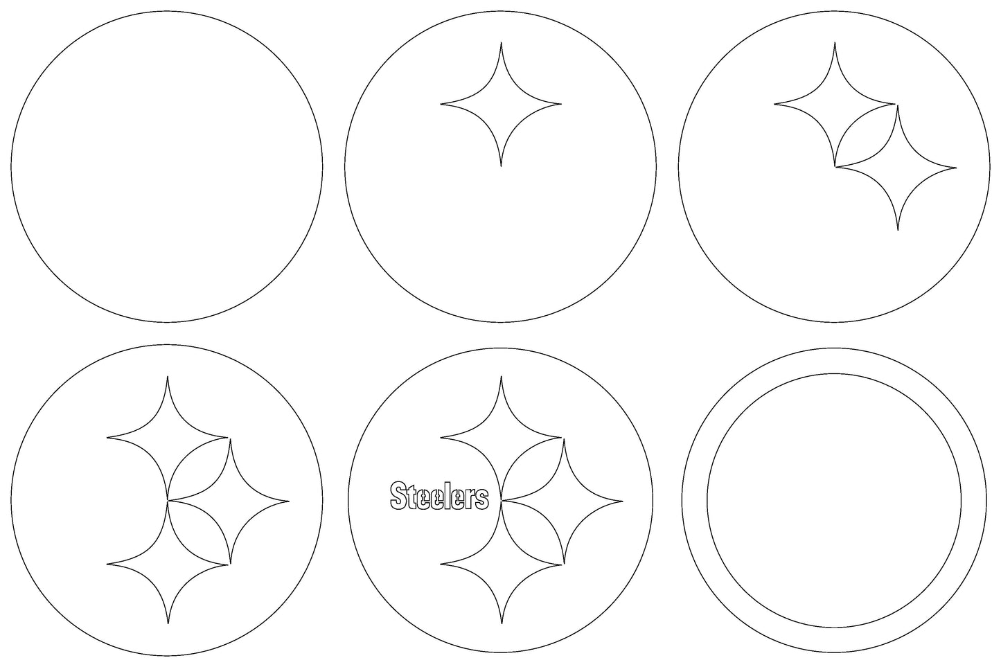 Pittsburgh Steelers Layered Laser Cut files svg dxf ai png