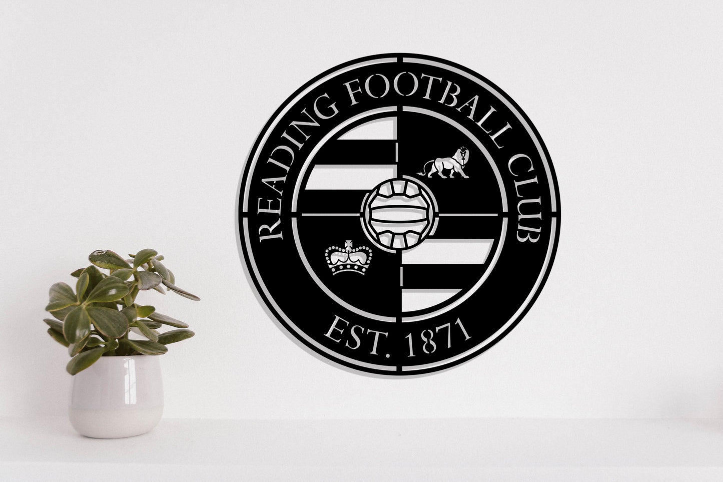 Reading FC Batch Shield Metal Laser Cut files svg dxg jpg png pdf ai eps