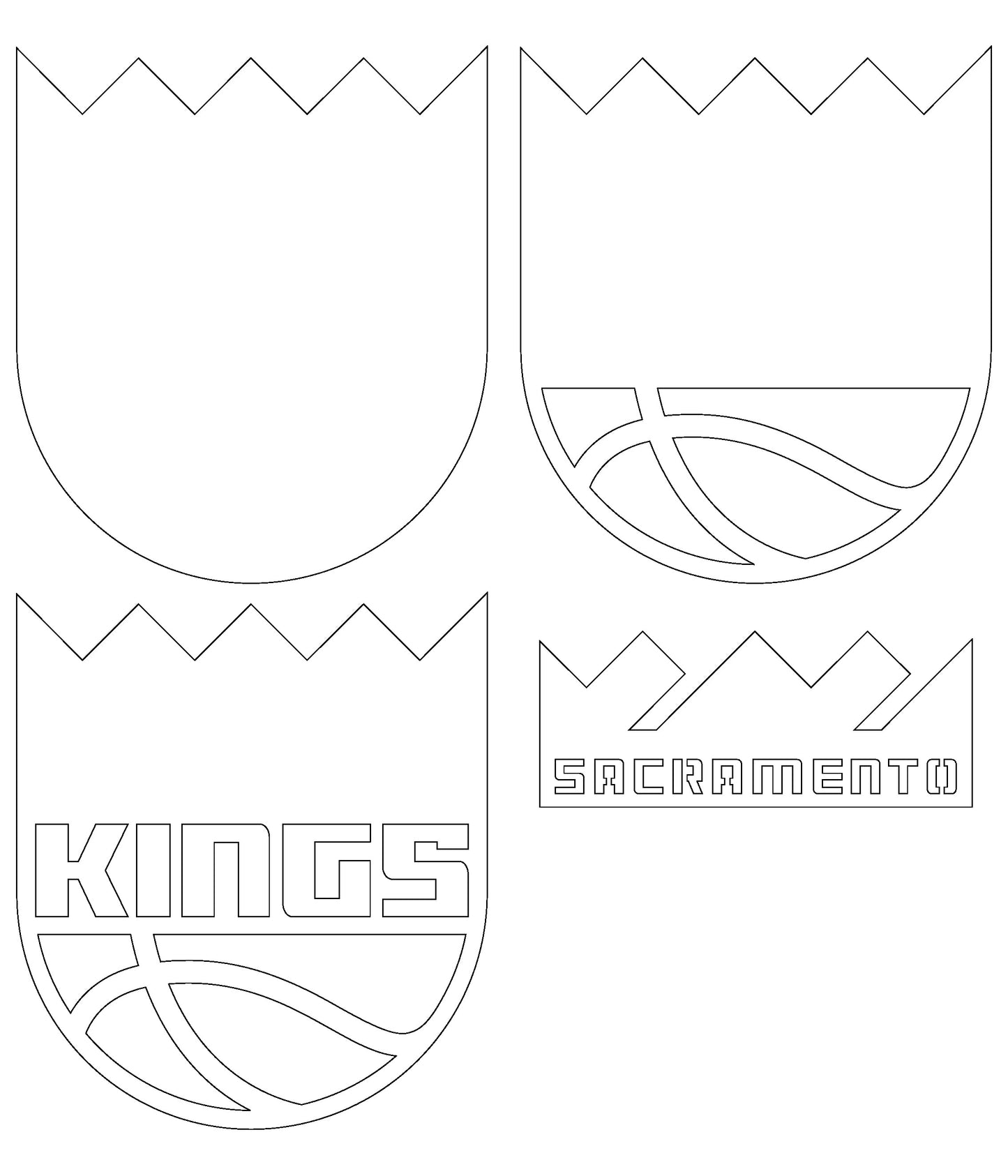 Sacramento Kings Multi Layer Laser Cut files svg dxf ai png