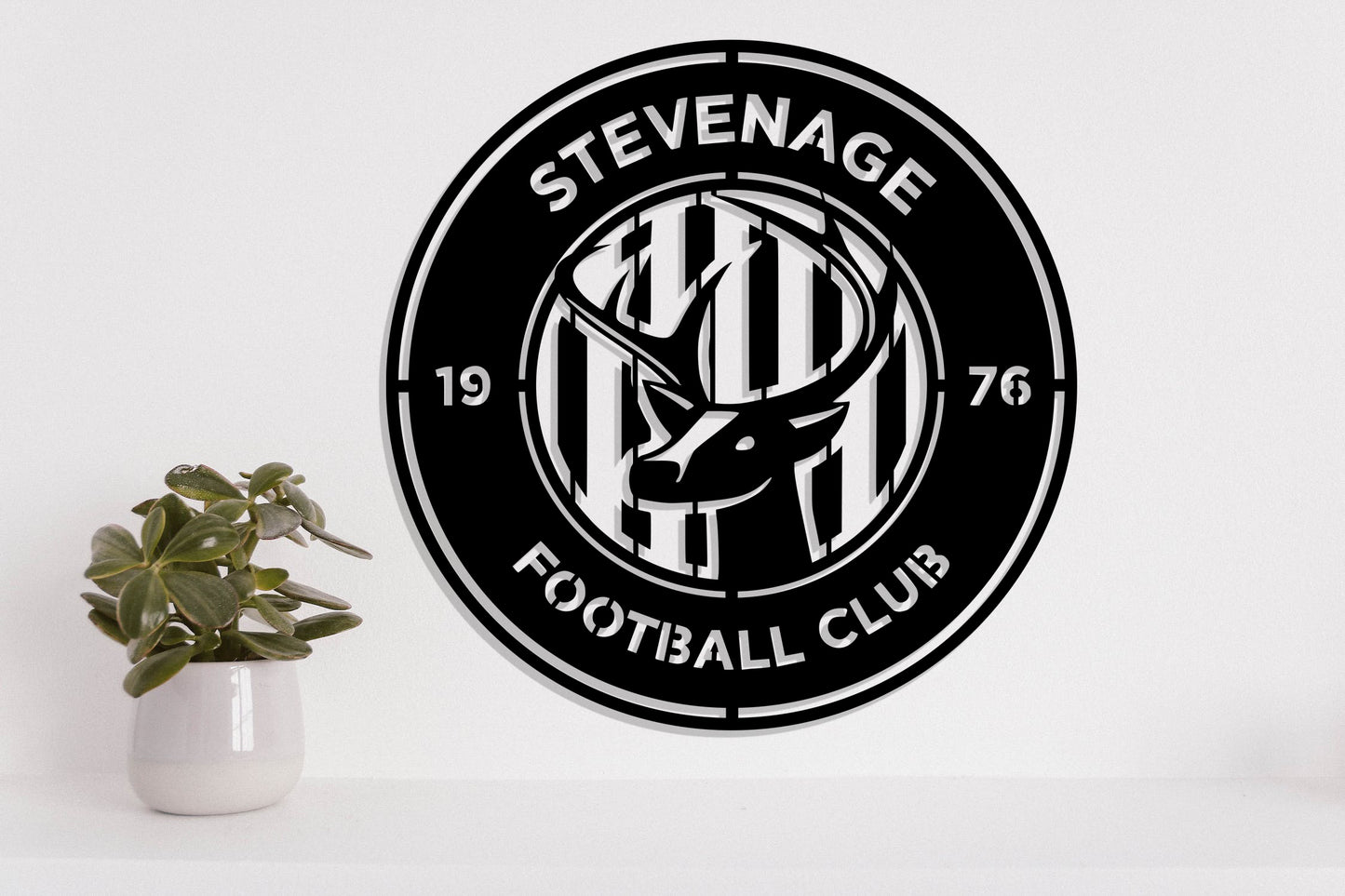 Stevenage FC Batch Shield Metal Laser Cut files svg dxg jpg png pdf ai eps