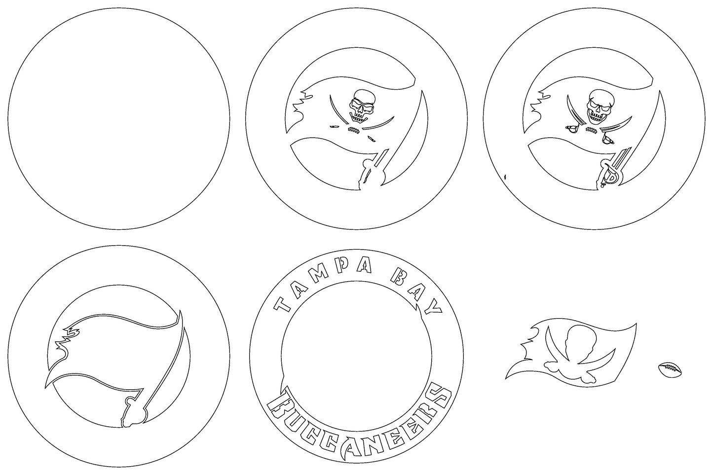 Tampa Bay Buccaneers Designed Logo Multi Layer Laser Cut files svg dxf ai png