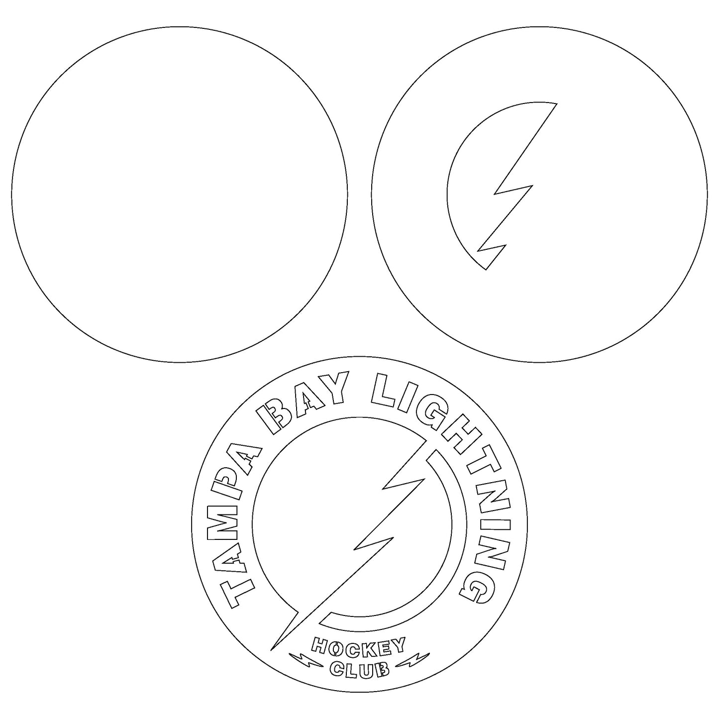 Tampa Bay Lightning NHL Teams Designed Logo Multi Layer Laser Cut files svg dxf ai png