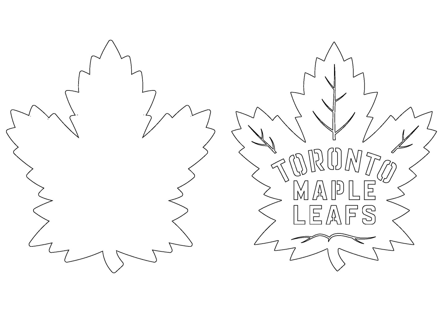 Toronto Maple Leafs NHL Teams Designed Logo Multi Layer Laser Cut files svg dxf ai png