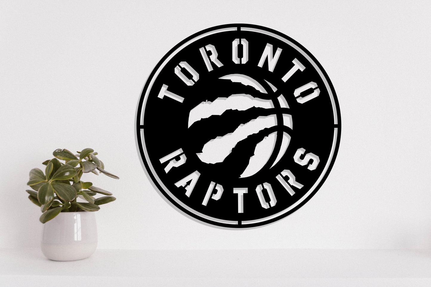 Toronto Raptors Badge Shield Metal Laser Cut files svg dxf ai png jpg pdf eps