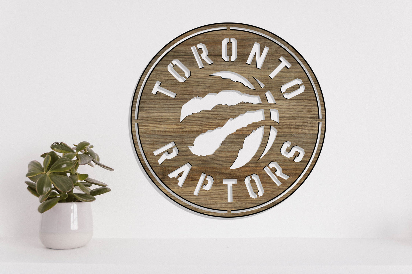 Toronto Raptors Badge Shield Metal Laser Cut files svg dxf ai png jpg pdf eps