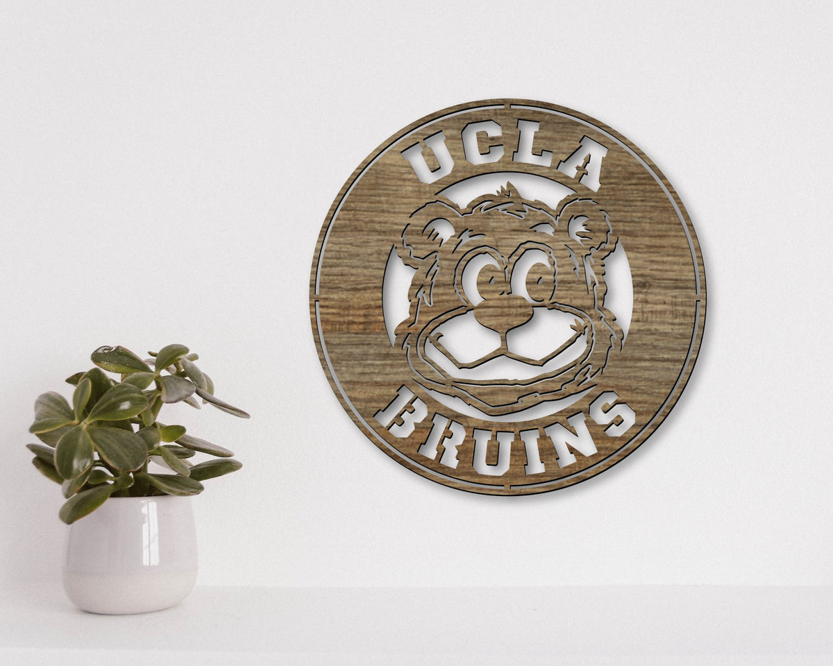 UCLA Bruins NCAA Football Team Badge Shield Laser Cut files svg dxf ai eps png jpg pdf