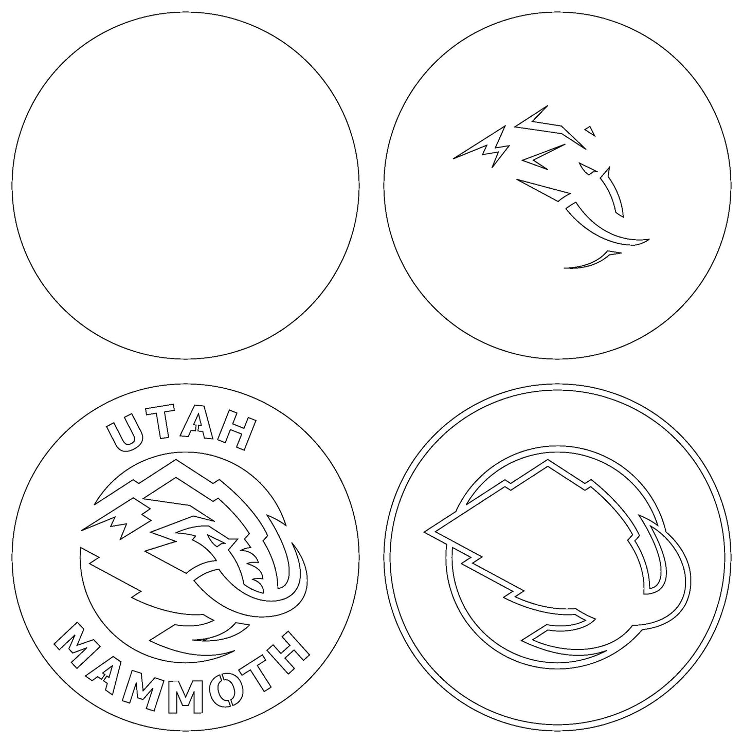 Utah Mammoth NHL Teams Designed Logo Multi Layer Laser Cut files svg dxf ai png
