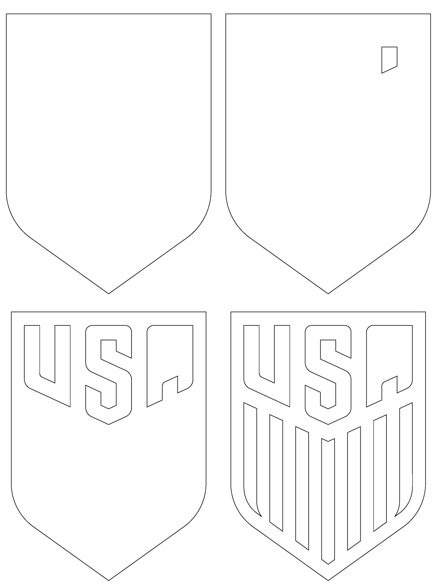 USA National Football Soccer Team Multi Layer Laser Cut files ai png svg dxf
