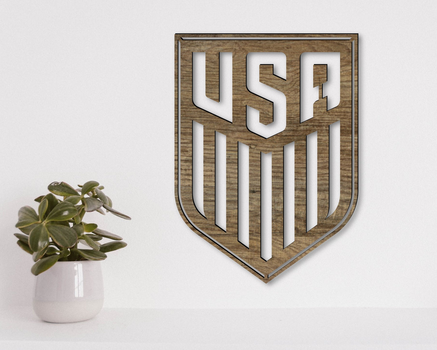 USA National Football Soccer Team Badge Shield Metal Laser Cut files svg dxf ai png jpg pdf eps