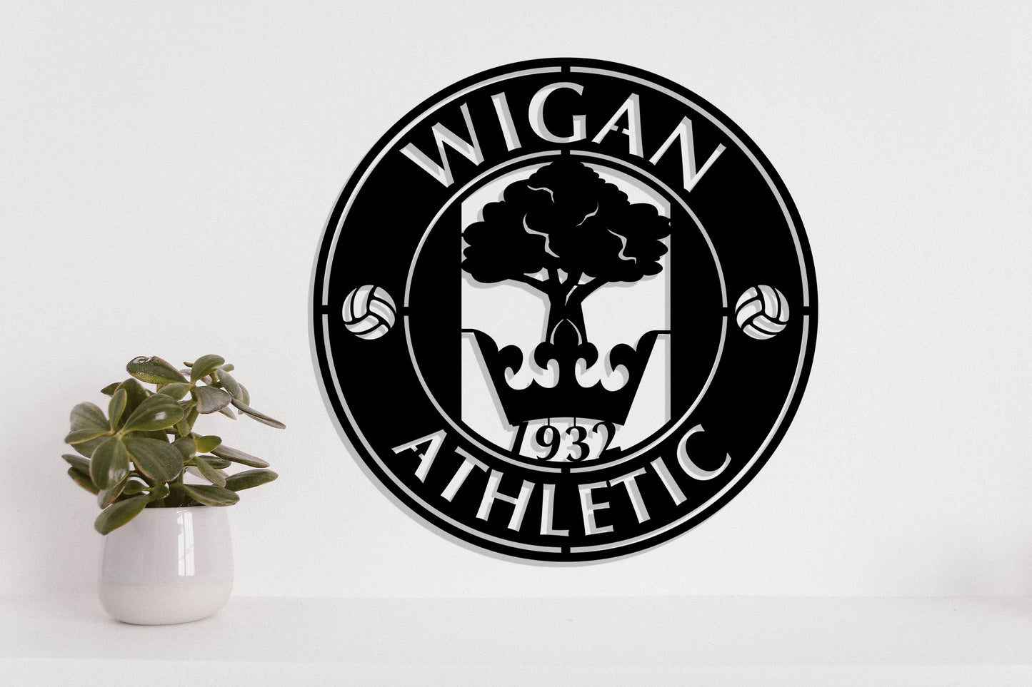 Wigan Athletic FC Batch Shield Metal Laser Cut files svg dxg jpg png pdf ai eps