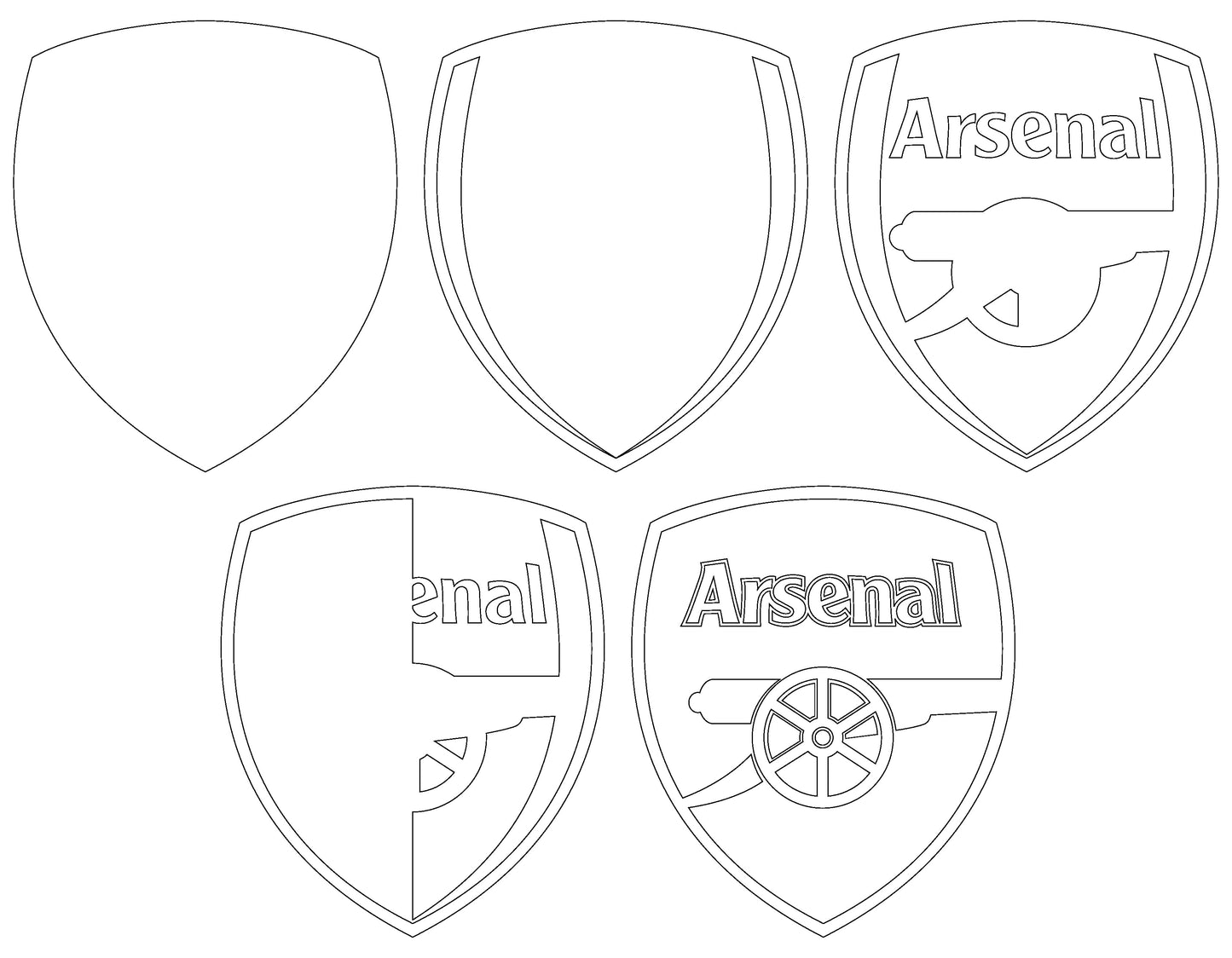 Arsenal FC Layered Laser Cut files