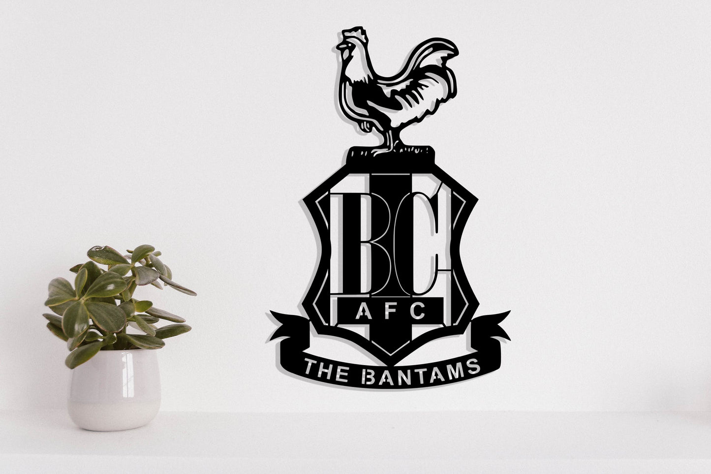 Bradford City FC Badge Shield Metal Laser Cut files svg dxg jpg png pdf ai eps