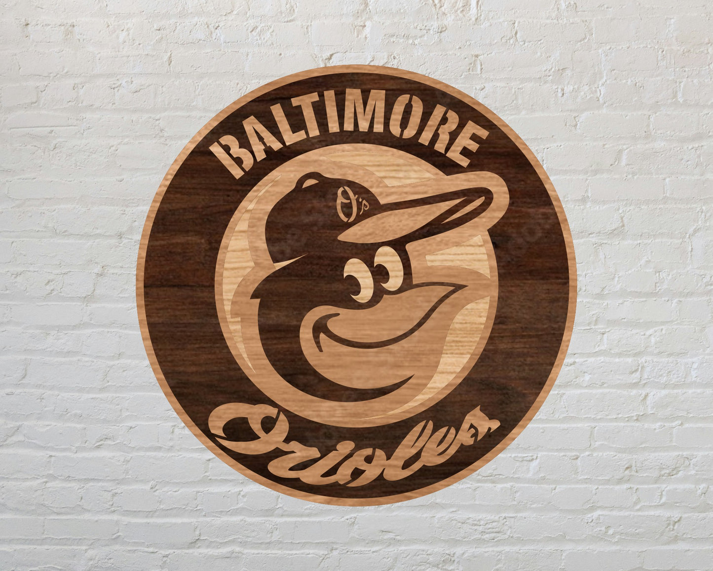 Baltimore Orioles Multi Layer Laser Cut files svg dxf ai png