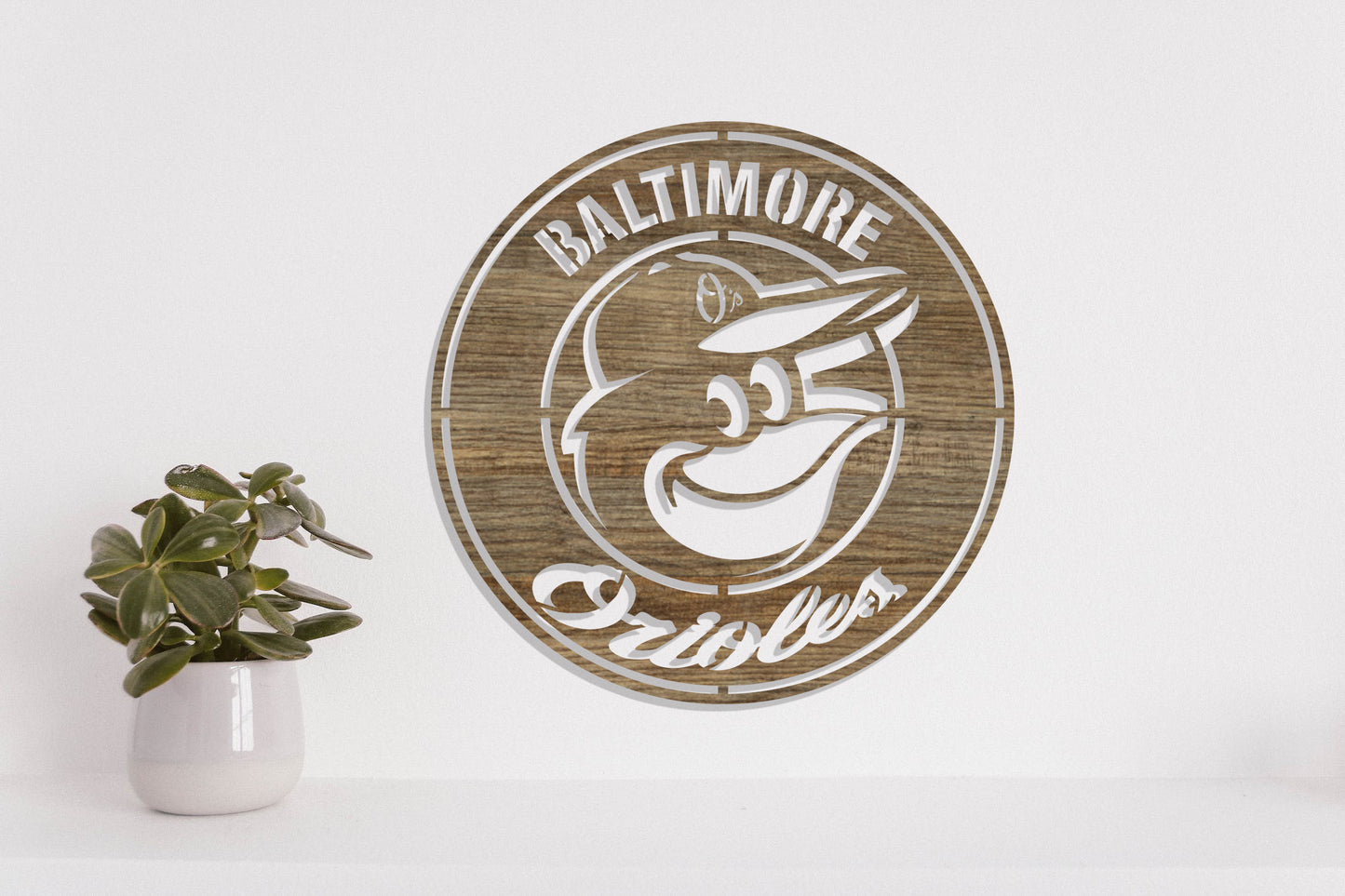 Baltimore Orioles Badge Shield Metal Laser Cut files svg dxf ai png jpg pdf eps