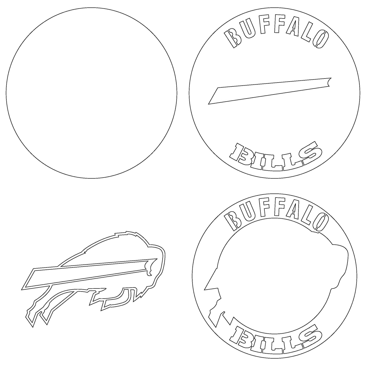 Buffalo Bills Multi Layered Laser Cut files svg dxf ai png