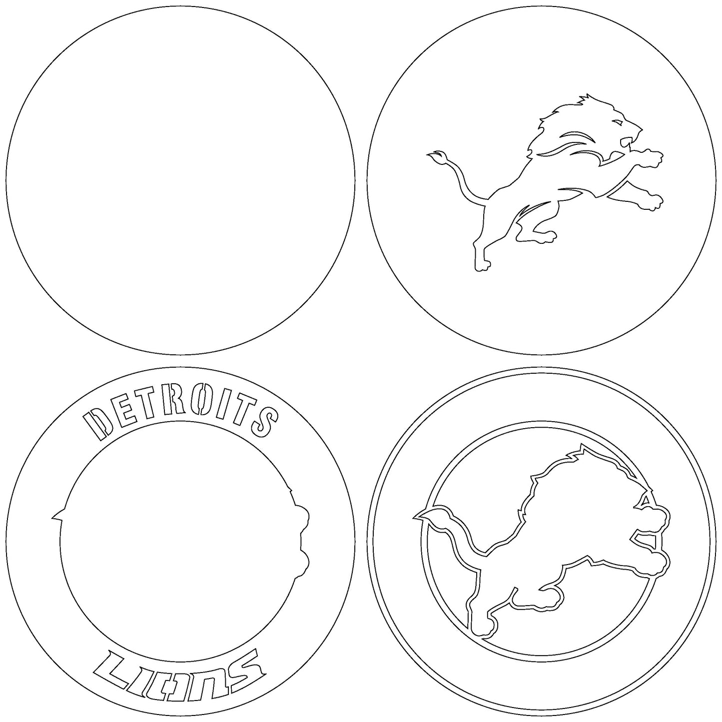 Detroit Lions Multi Layered Laser Cut files svg dxf ai png