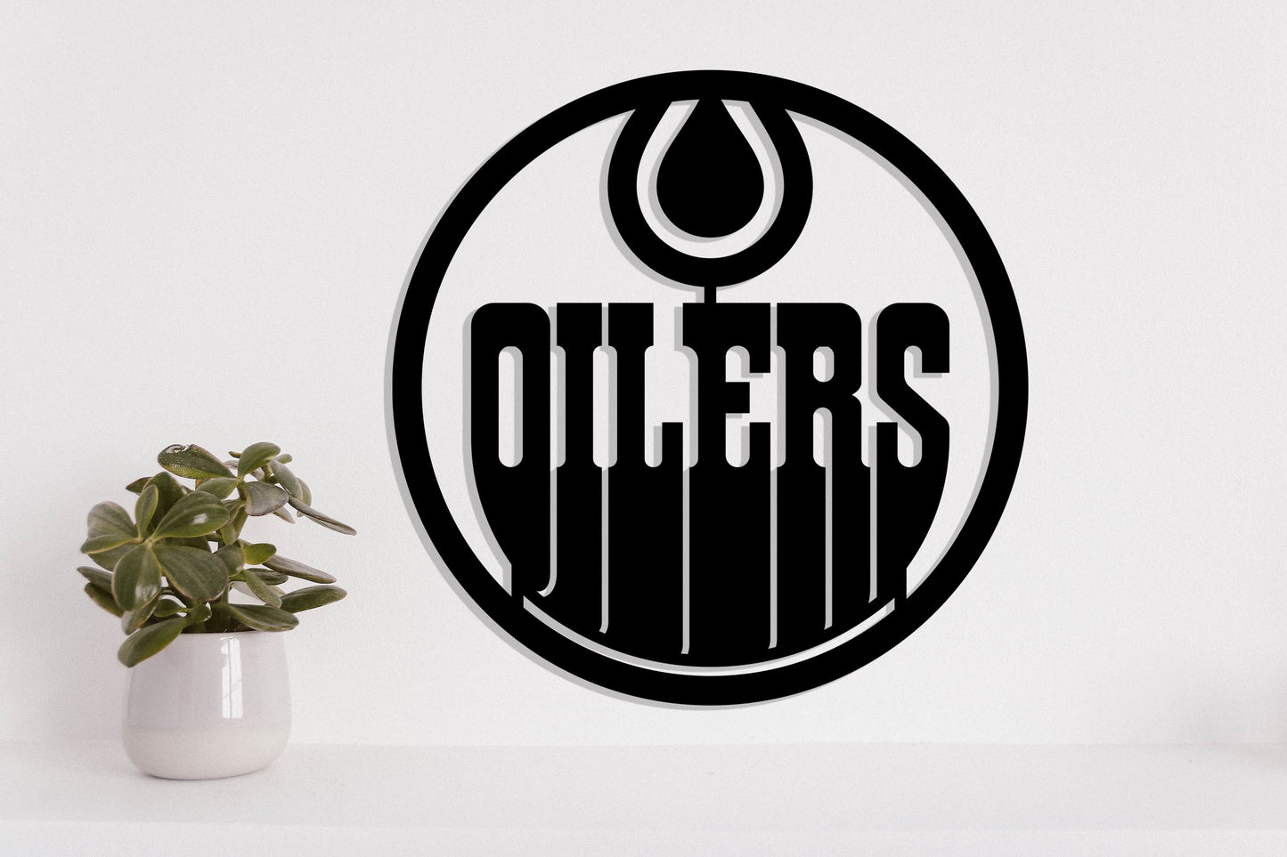 Edmonton Oilers Badge Shield Metal Laser Cut files svg dxf ai png jpg pdf eps