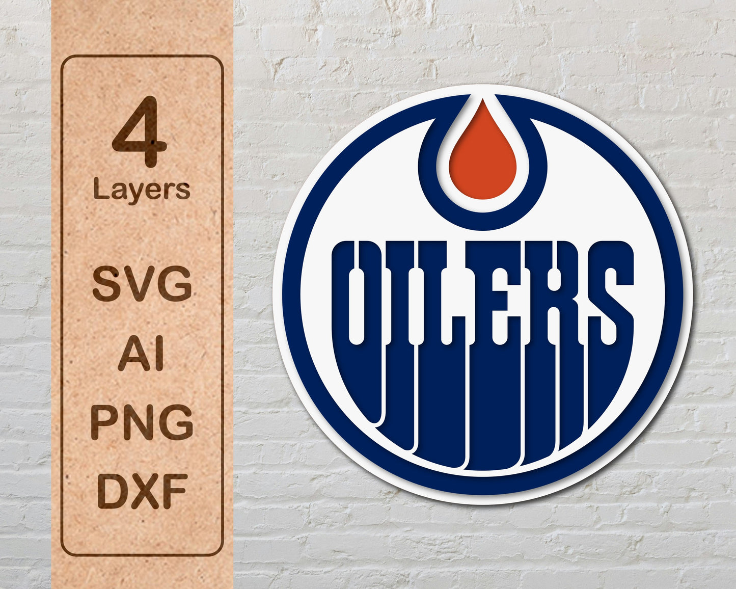 Edmonton Oilers Layered Laser Cut files