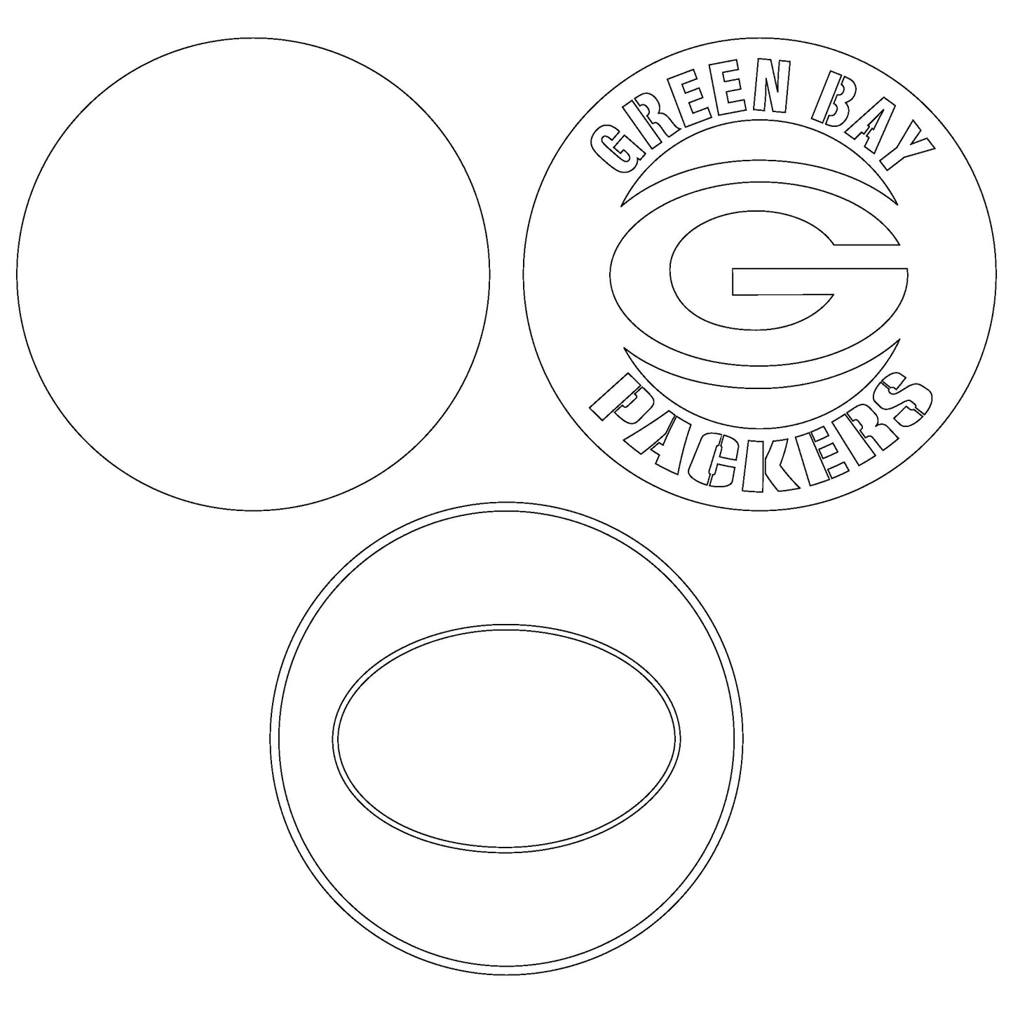 Green Bay Packers Multi Layered Laser Cut files svg dxf ai png