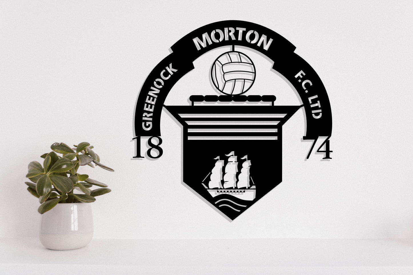 Greenock Morton FC Batch Shield Metal Laser Cut files svg dxg jpg png pdf ai eps