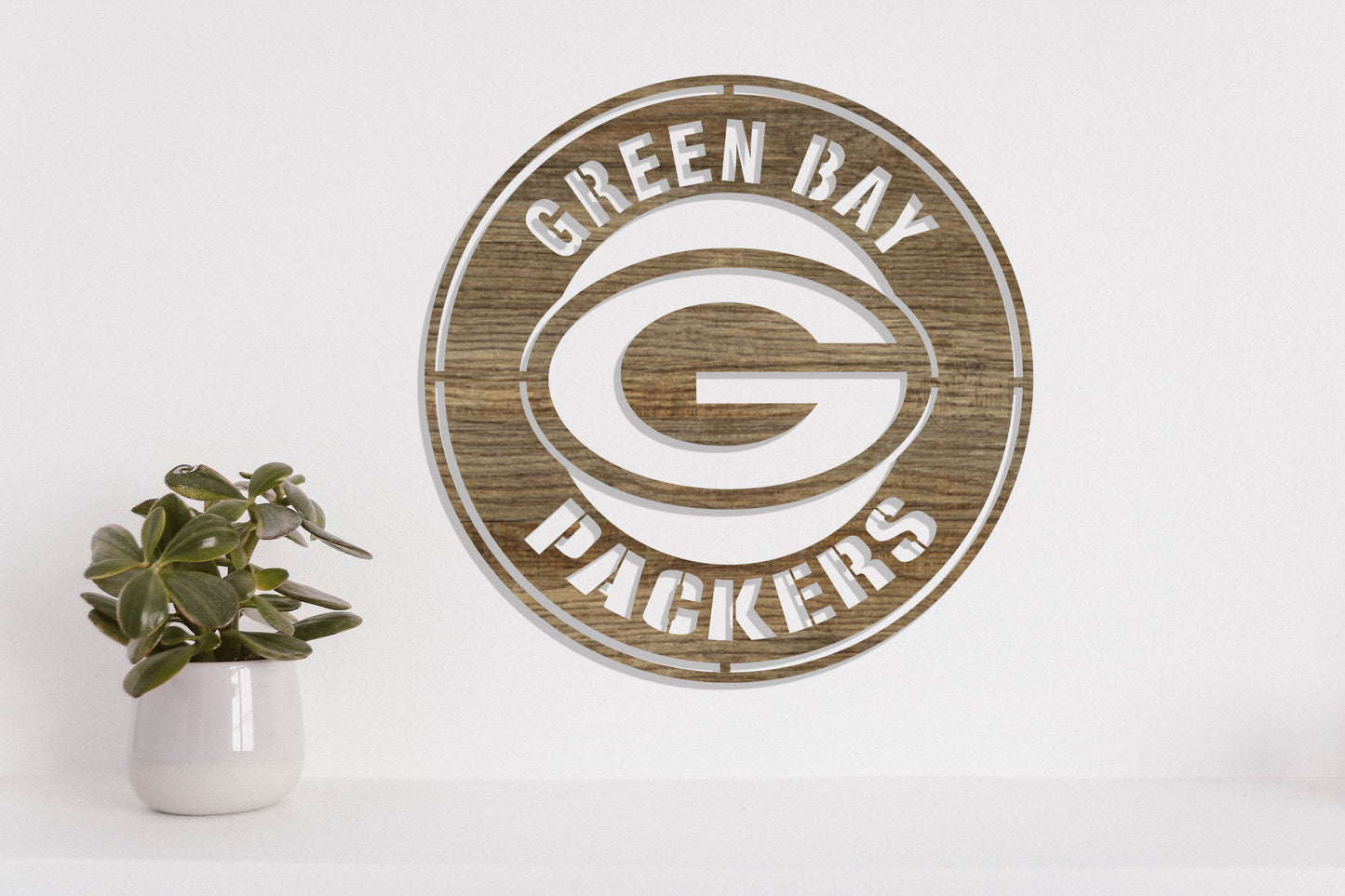 Green Bay Packers Badge Shield Laser Cut files svg dxf ai eps png jpg pdf