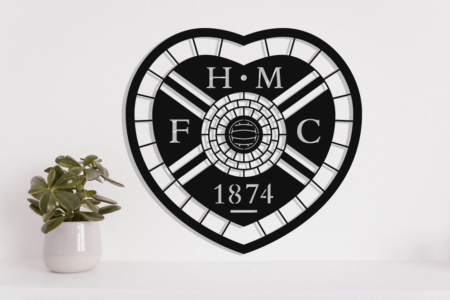 Heart of Midlothian FC Batch Shield Metal Laser Cut files ai png svg dxf, jpg eps pdf