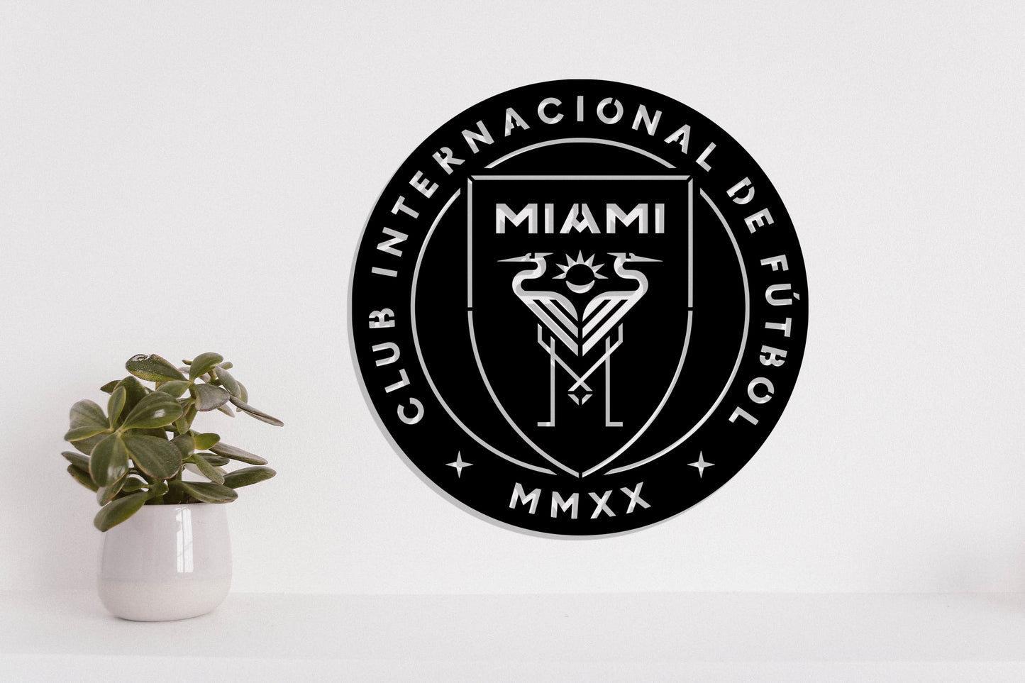 Inter Miami FC Badge Shield Metal Laser Cut files