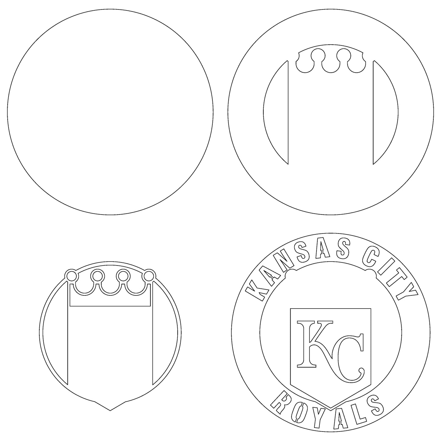 Kansas City Royals Multi Layer Laser Cut files svg dxf ai png
