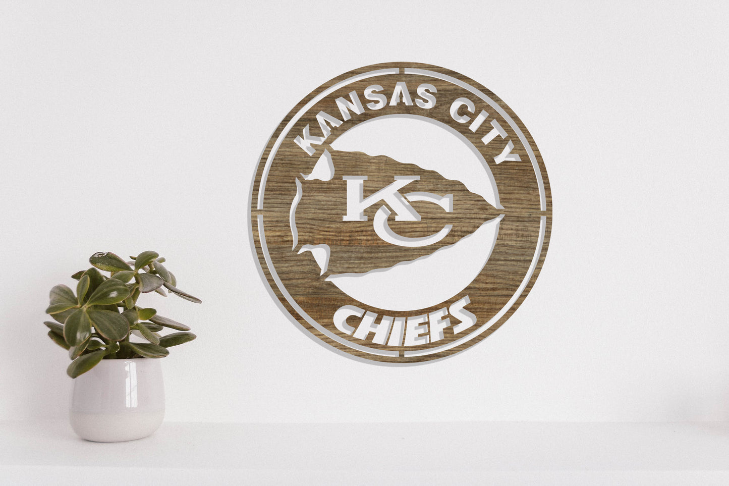 Kansas City Chiefs Badge Shield Laser Cut files svg dxf ai eps png jpg pdf