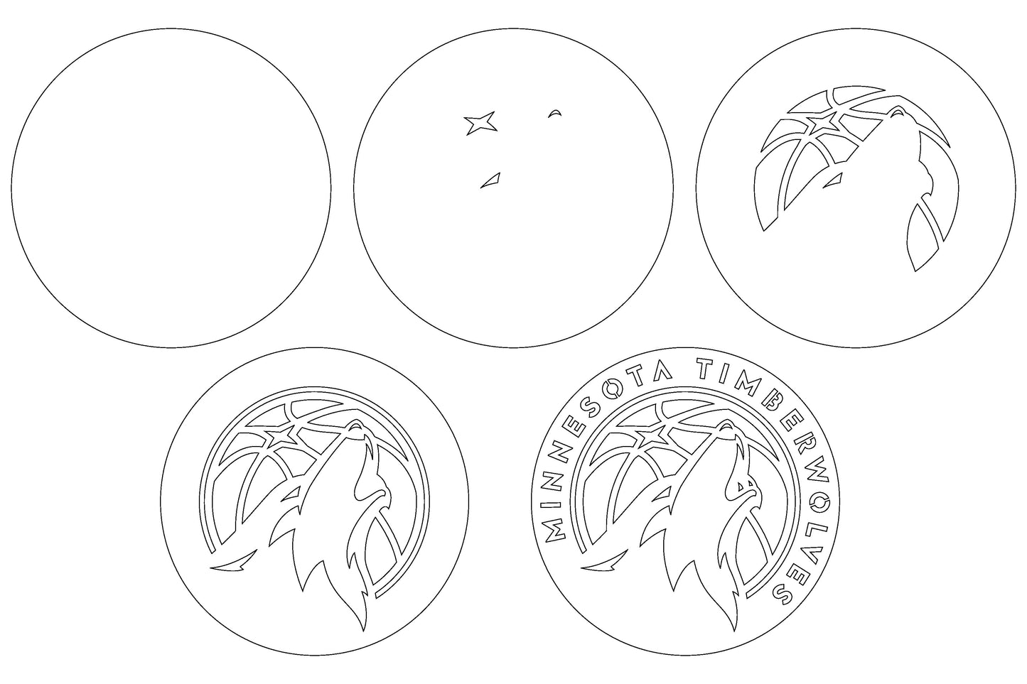 Minnesota Timberwolves Layered Laser Cut files