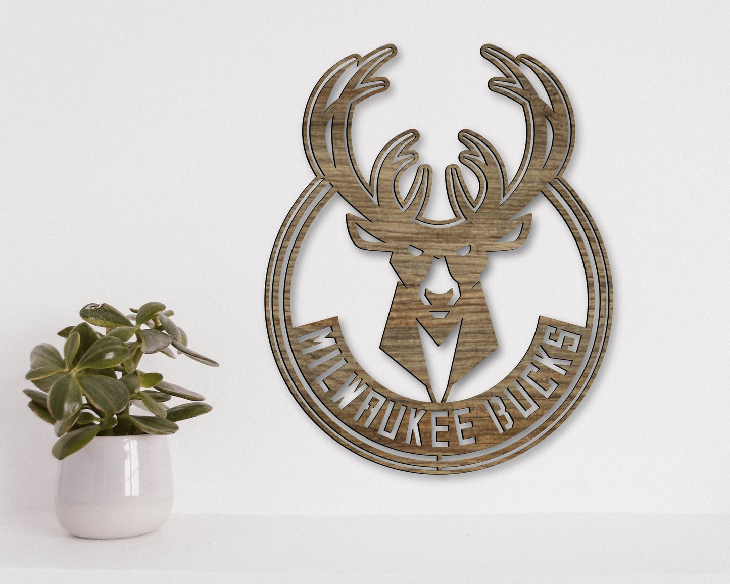 Milwaukee Bucks NBA Teams Designed Logo Badge Shield Metal Laser Cut files svg dxf ai png jpg pdf eps