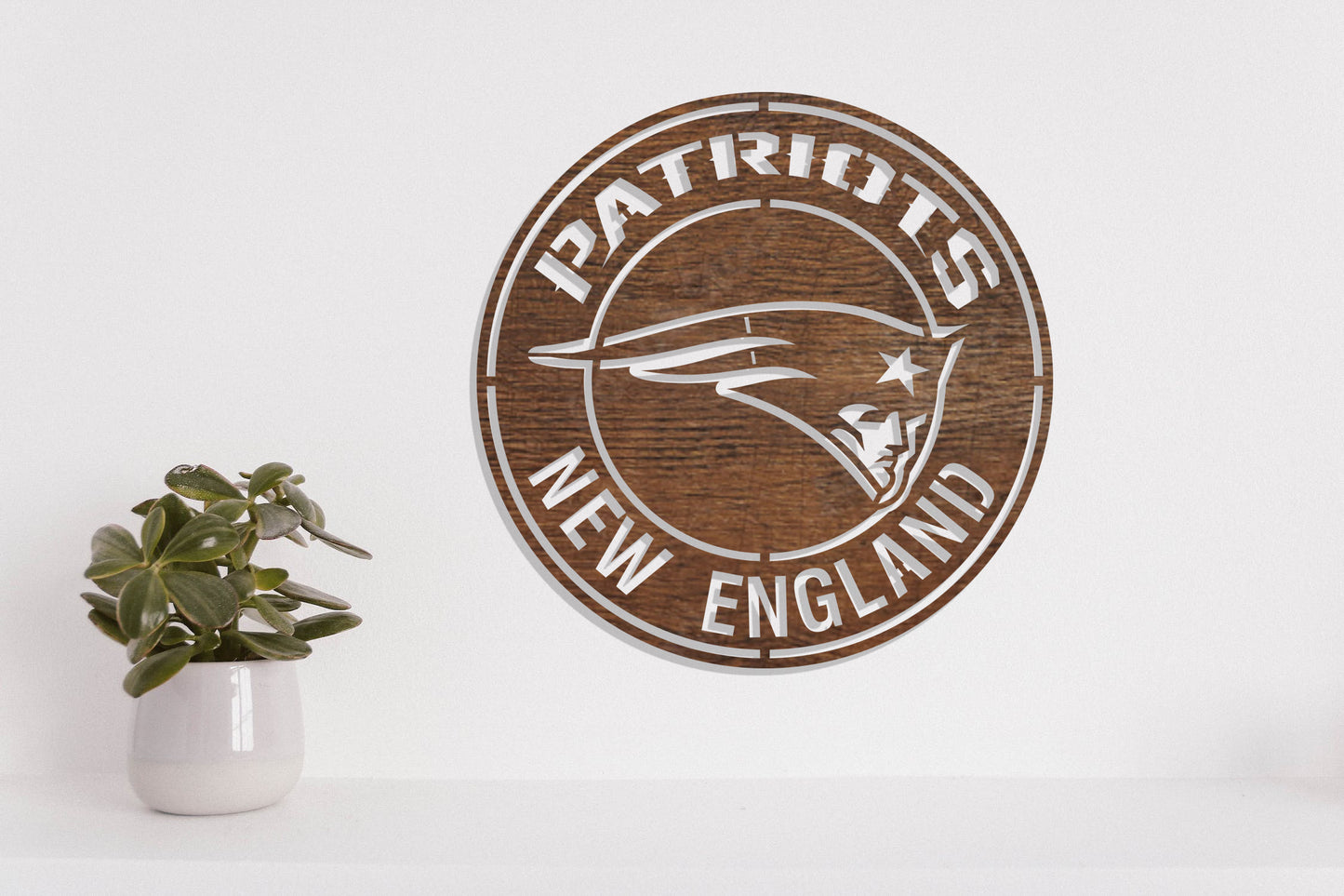 New England Patriots Badge Shield Laser Cut files svg dxf ai eps png jpg pdf