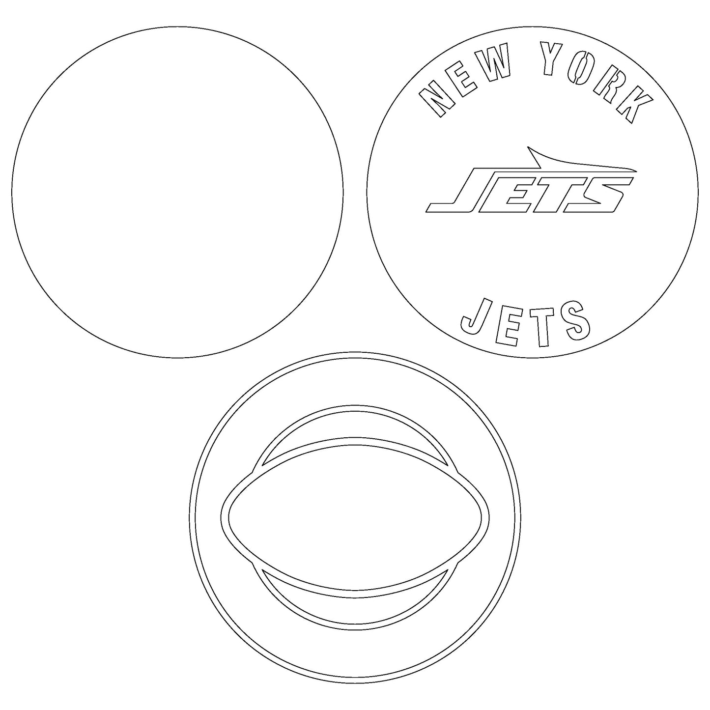 New York Jets Multi Layered Laser Cut files svg dxf ai png