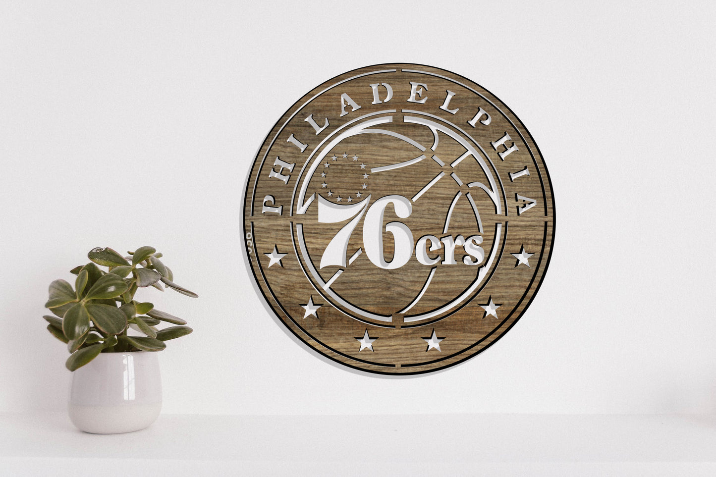 Philadelphia 76ers Badge Shield Metal Laser Cut files svg dxf ai png jpg pdf eps