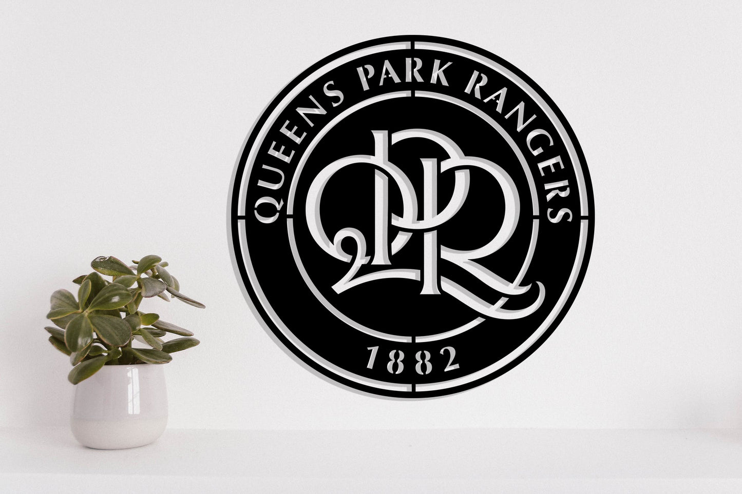 Queens Park Rangers FC Badge Shield Metal Laser Cut files svg dxg jpg png pdf ai eps