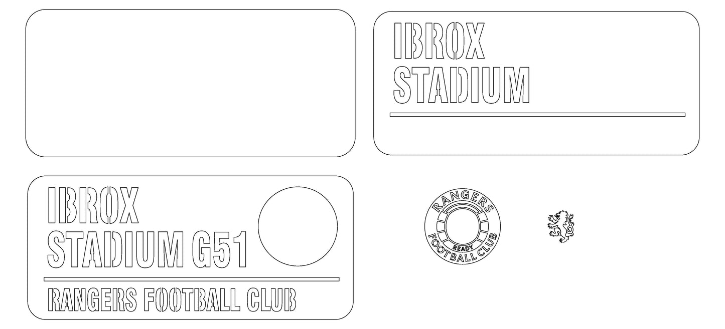 Rangers Ibrox Stadium G51 FC Multi Layer Laser Cut files