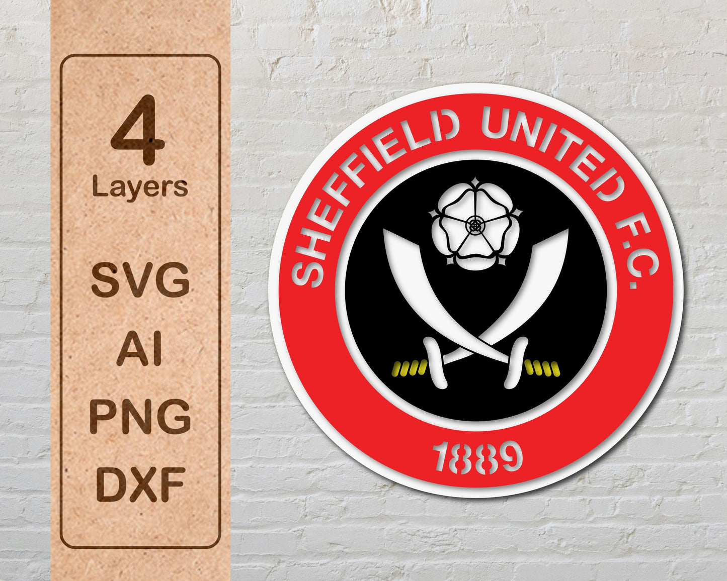 Sheffield United FC Layered Laser Cut files
