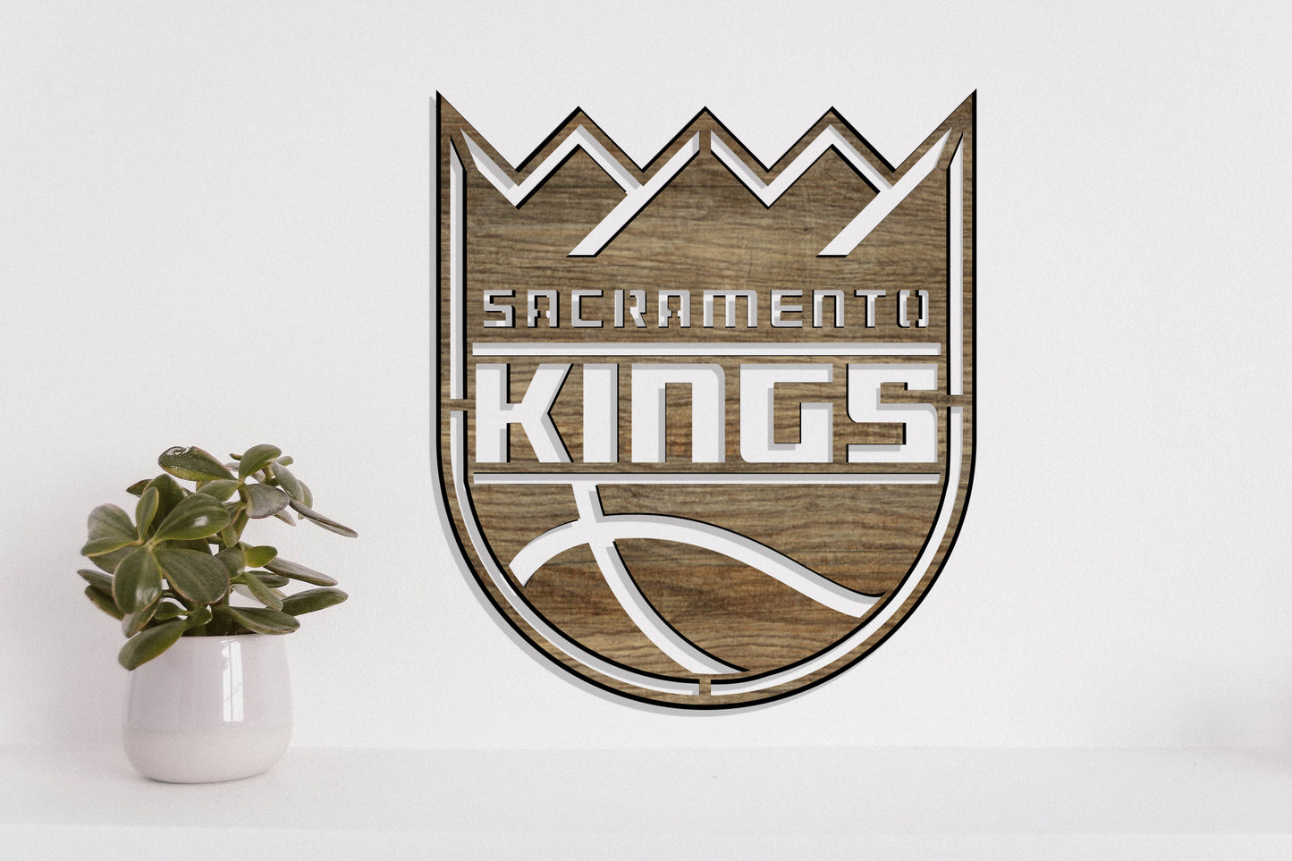 Sacramento Kings Badge Shield Metal Laser Cut files svg dxf ai png jpg pdf eps