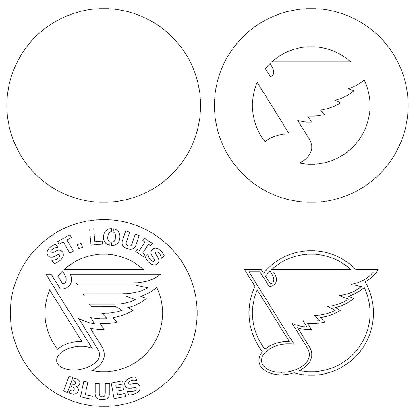St. Louis Blues NHL Teams Designed Logo Multi Layer Laser Cut files svg dxf ai png