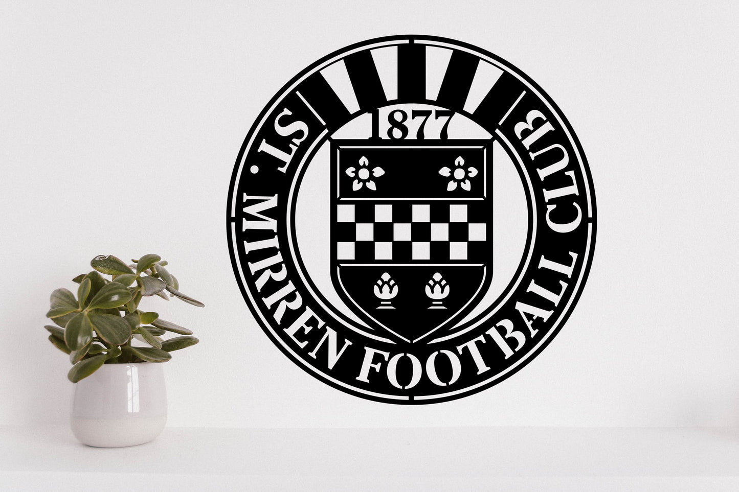 St. Mirren FC Badge Shield Metal Laser Cut files svg dxg jpg png pdf ai eps