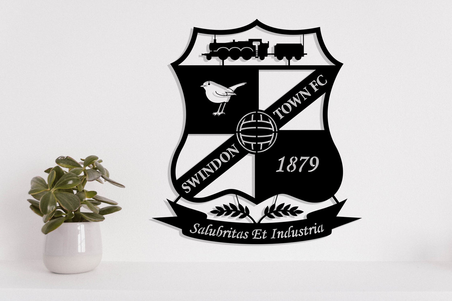 Swindon Town FC Badge Shield Metal Laser Cut files svg dxg jpg png pdf ai eps