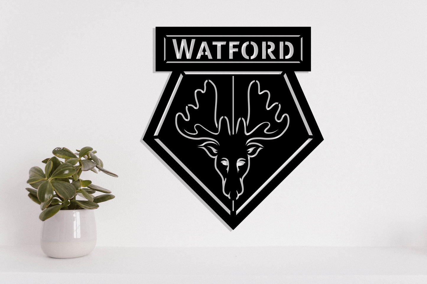 Watford FC Badge Shield Metal Laser Cut files svg dxg jpg png pdf ai eps