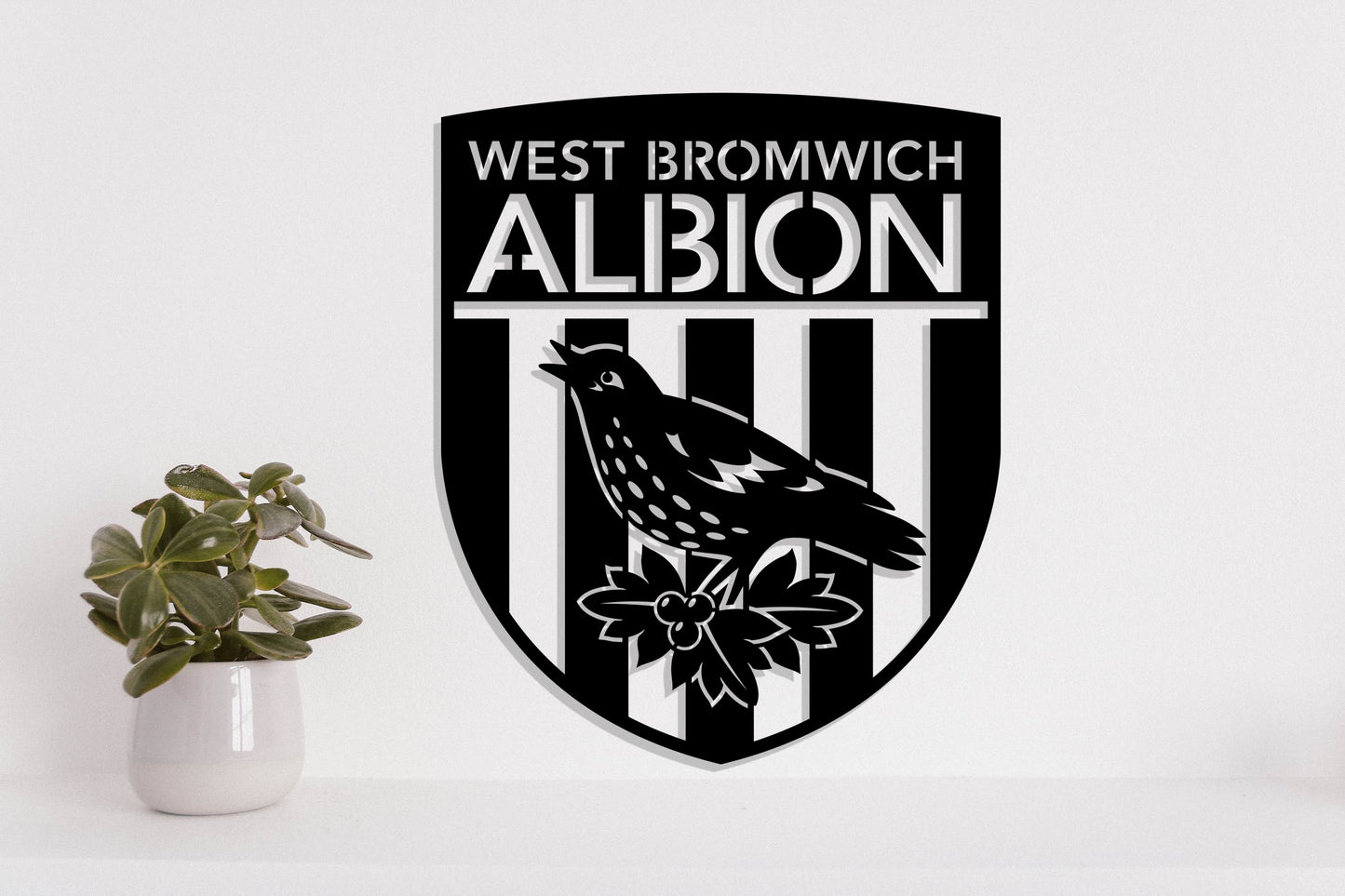 West Bromwich Albion FC Badge Shield Metal Laser Cut files ai png svg dxf, jpg eps pdf