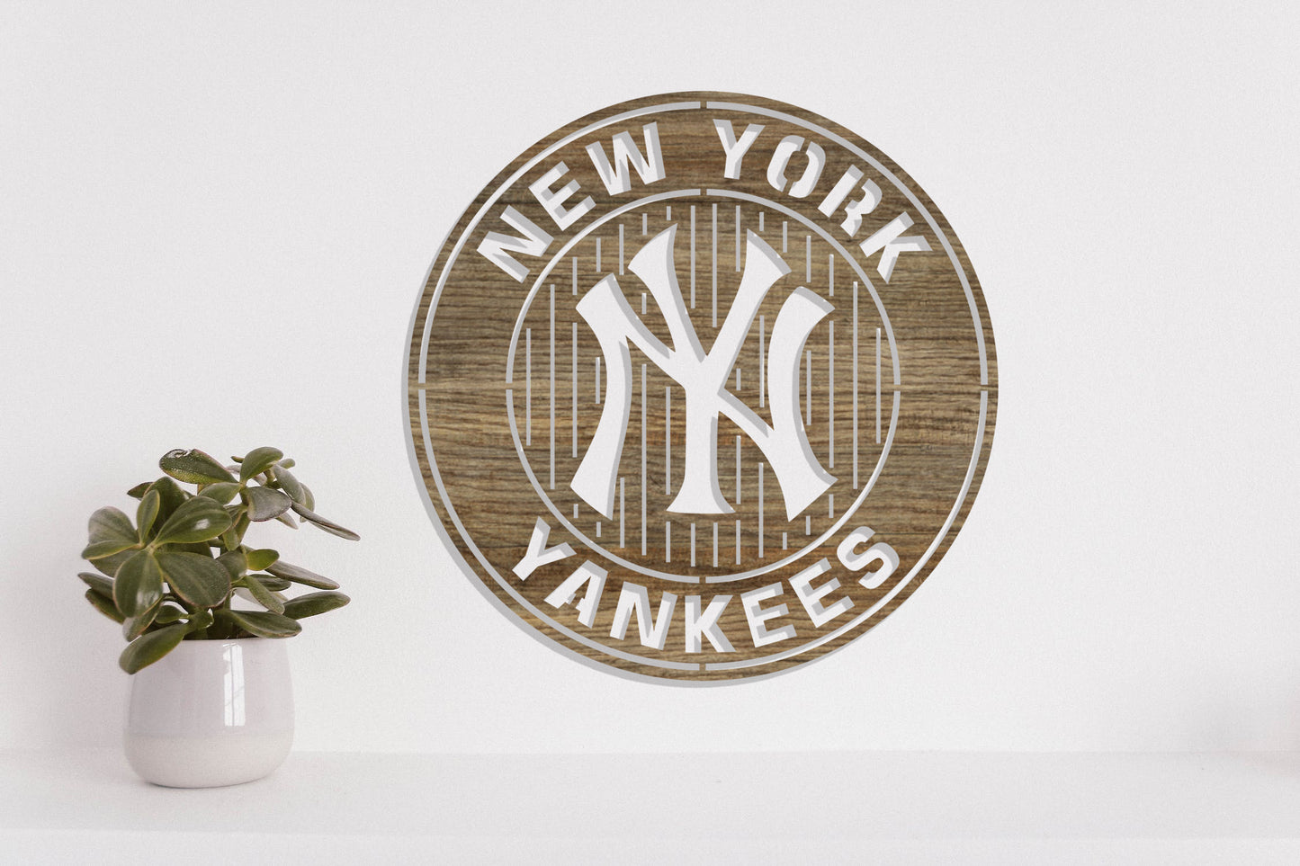 New York Yankees Batch Shield Metal Laser Cut files svg dxf ai png jpg pdf eps
